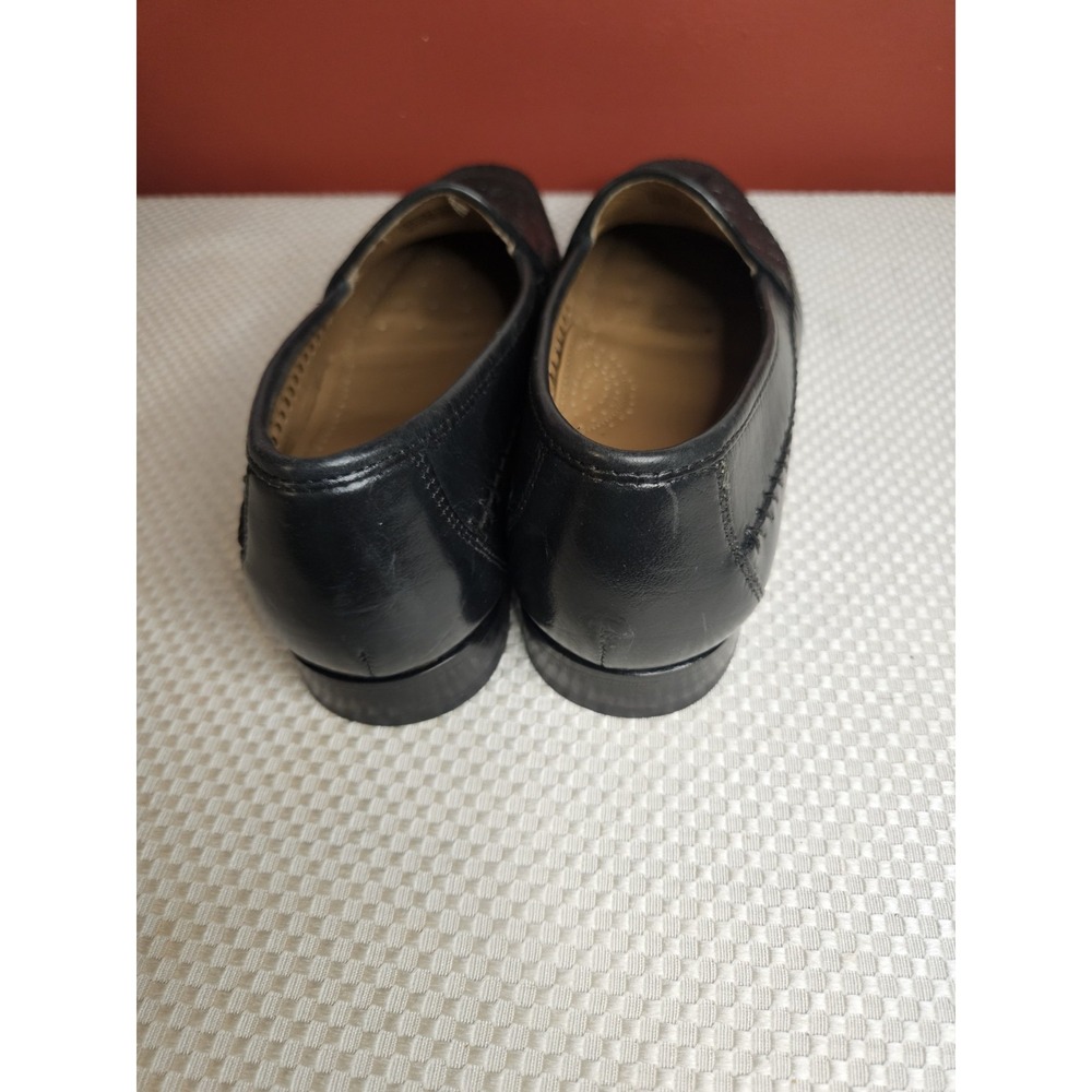 Florsheim Bridgeport Black Woven Leather Dress Loafers Slip-On Men's Size 8 D - Picture 3 of 8